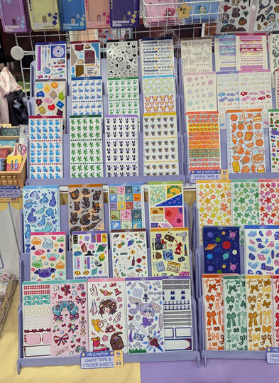 Table closeup Aug-Sept 2026 - sticker sheets
