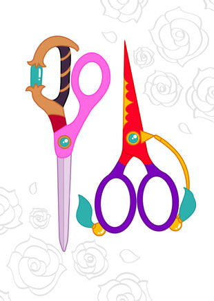 Utena Anthy Scissors Print