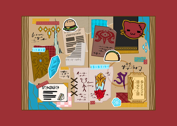 G'raha Journal Spread Print (series)