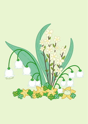 Lily Frogs Print